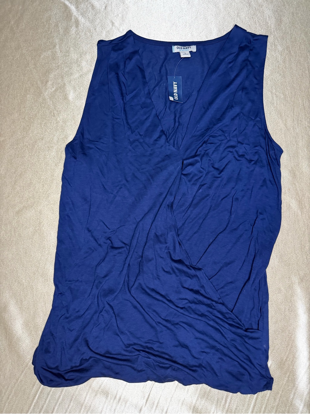 Old Navy Sleeveless Wrap Front Tank Top Blue Size M Nwt